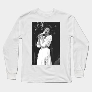 Crystal Gayle BW Photograph Long Sleeve T-Shirt